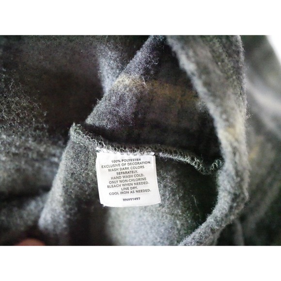 John Wayne Green Gray Fleece Pullover Small Polyester - Picture 9 of 11